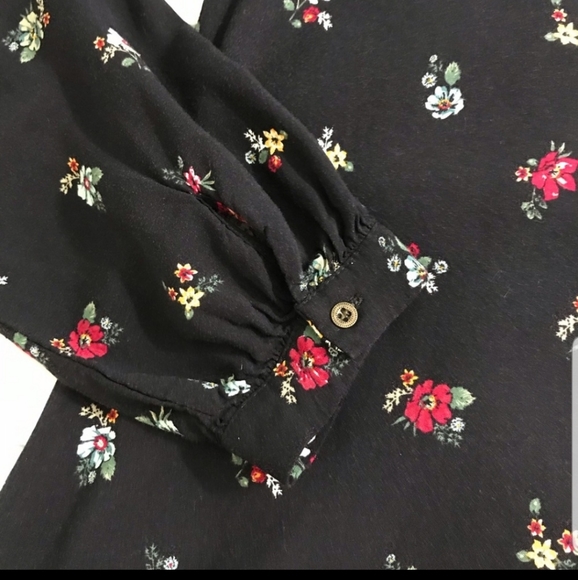 WAS  $99  EYESHADOW Floral Button Down Long Shirt Dress - Picture 8 of 12